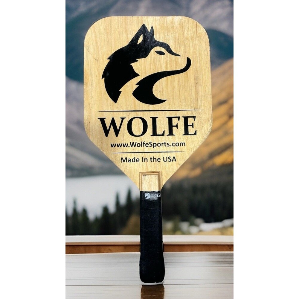 Wolfe Sports Wooden Pickleball Paddle – Made in USA – Classic Wood Paddle